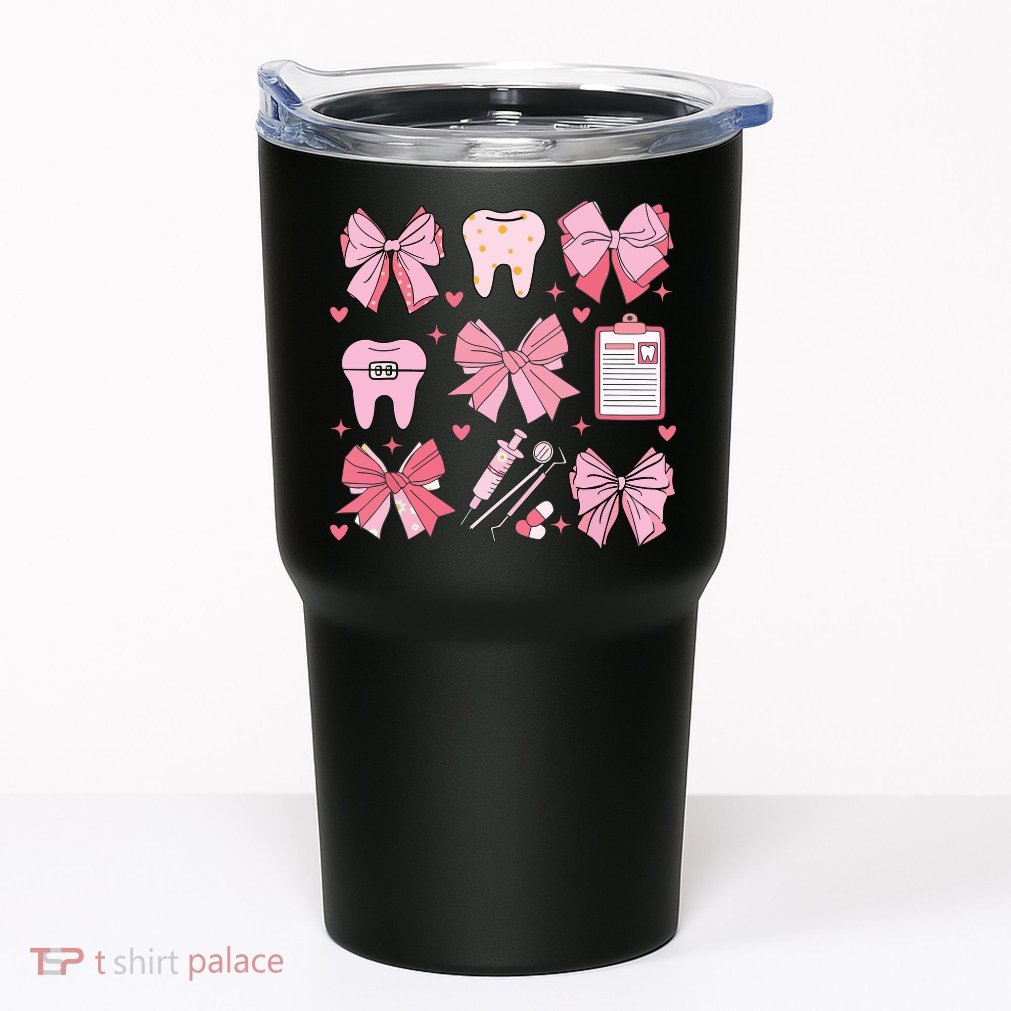 Coquette Bow Cute Teeth Dentist Squad Dental Assistant Tumbler