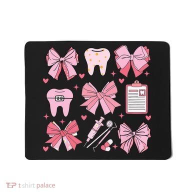 Coquette Bow Cute Teeth Dentist Squad Dental Assistant Mousepad