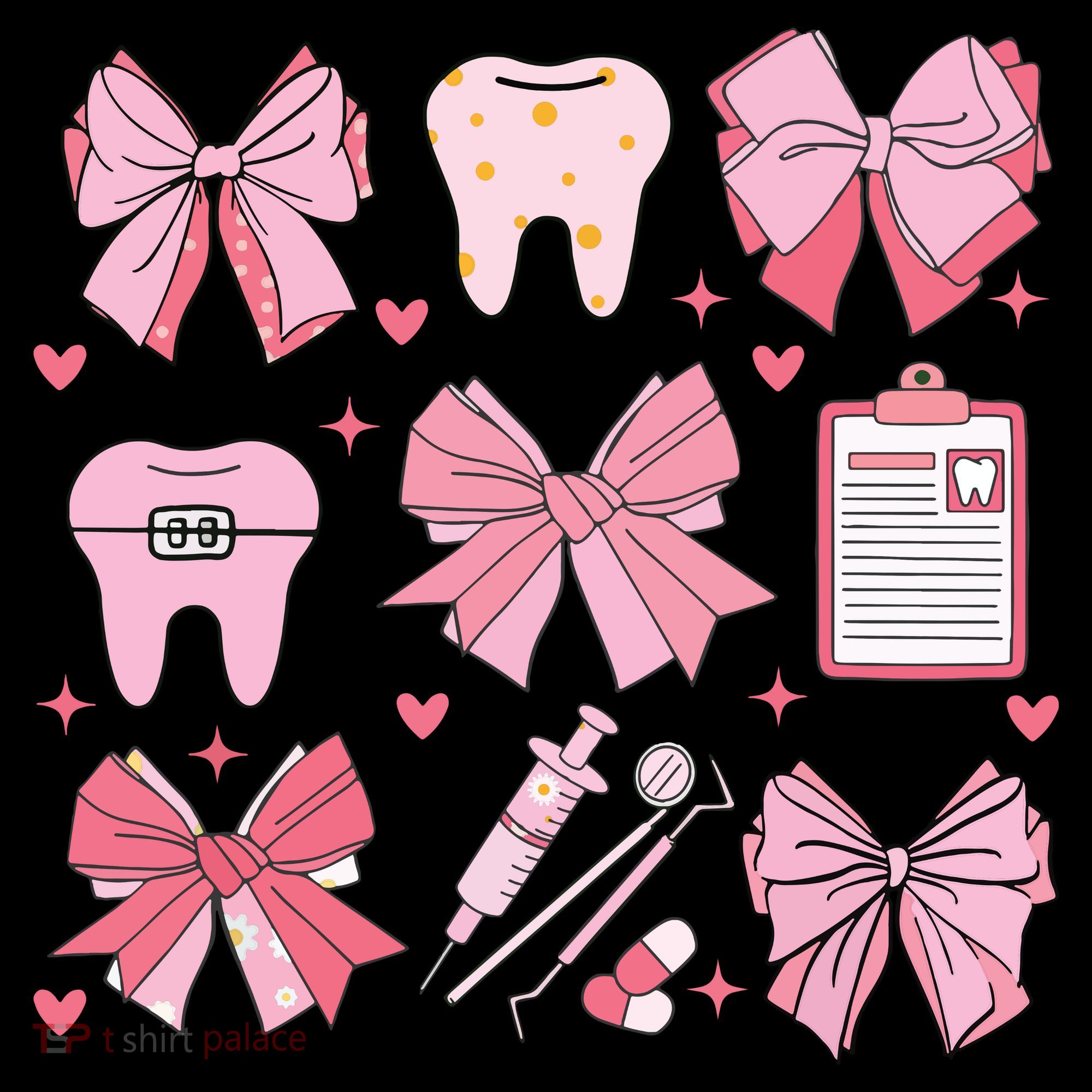 Coquette Bow Cute Teeth Dentist Squad Dental Assistant Mousepad
