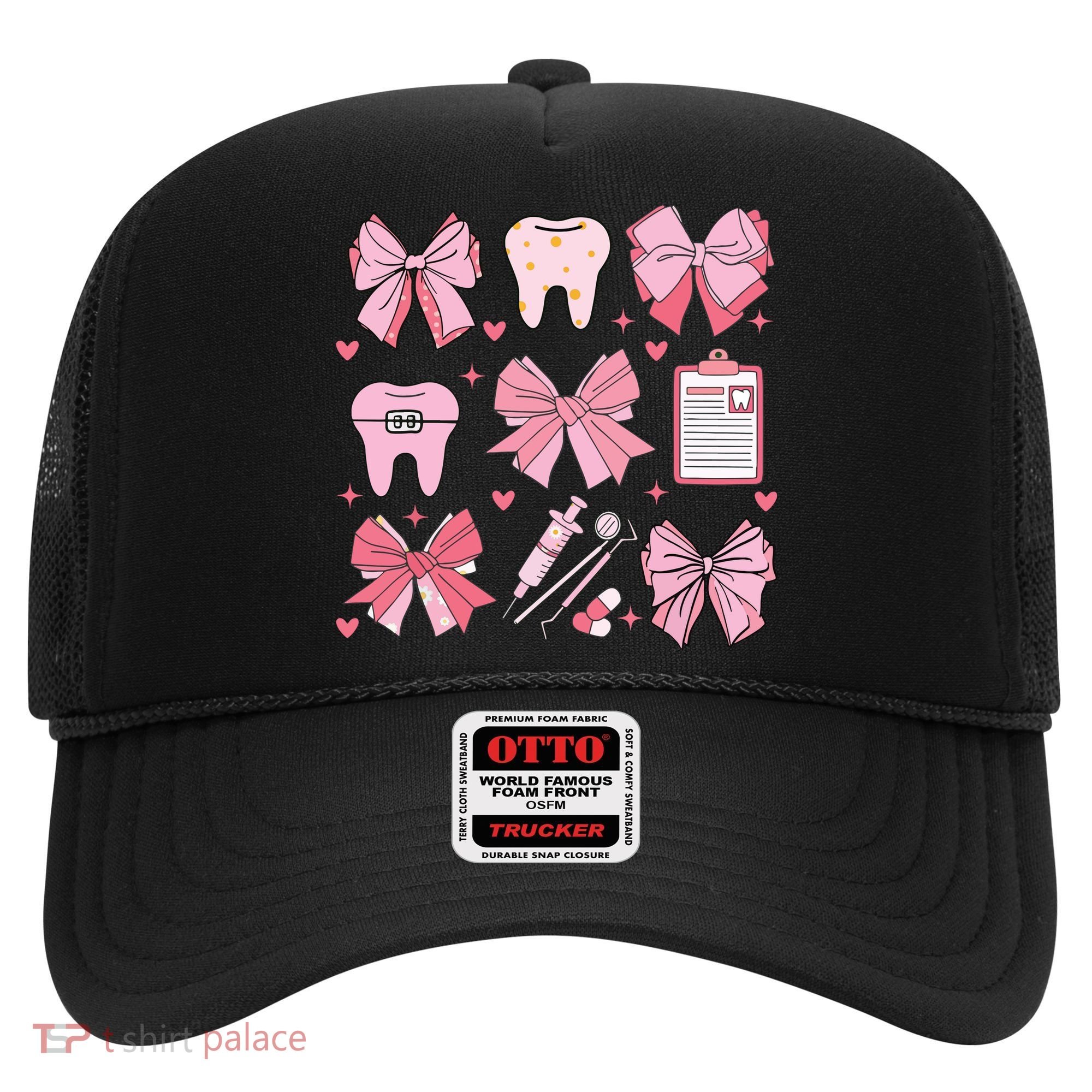 Coquette Bow Cute Teeth Dentist Squad Dental Assistant Hat