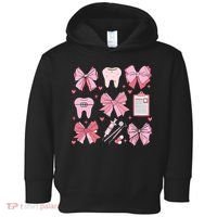 Coquette Bow Cute Teeth Dentist Squad Dental Assistant Toddler Hoodie thumb 0