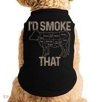 Chef Butcher Cook BBQ I'd Smoke That Cow Beef Doggie Tank thumb 0