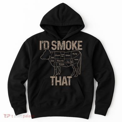 Chef Butcher Cook BBQ I'd Smoke That Cow Beef Hoodie