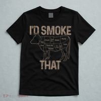 Chef Butcher Cook BBQ I'd Smoke That Cow Beef T-Shirt thumb 5