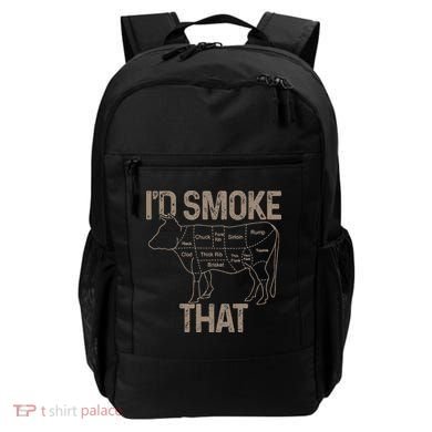 Chef Butcher Cook BBQ I'd Smoke That Cow Beef Backpack