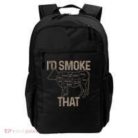 Chef Butcher Cook BBQ I'd Smoke That Cow Beef Backpack thumb 0