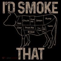 Chef Butcher Cook BBQ I'd Smoke That Cow Beef Women's Hoodie thumb 2