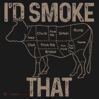 Chef Butcher Cook BBQ I'd Smoke That Cow Beef Mousepad thumb 1