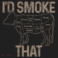 Chef Butcher Cook BBQ I'd Smoke That Cow Beef Hat thumb 2