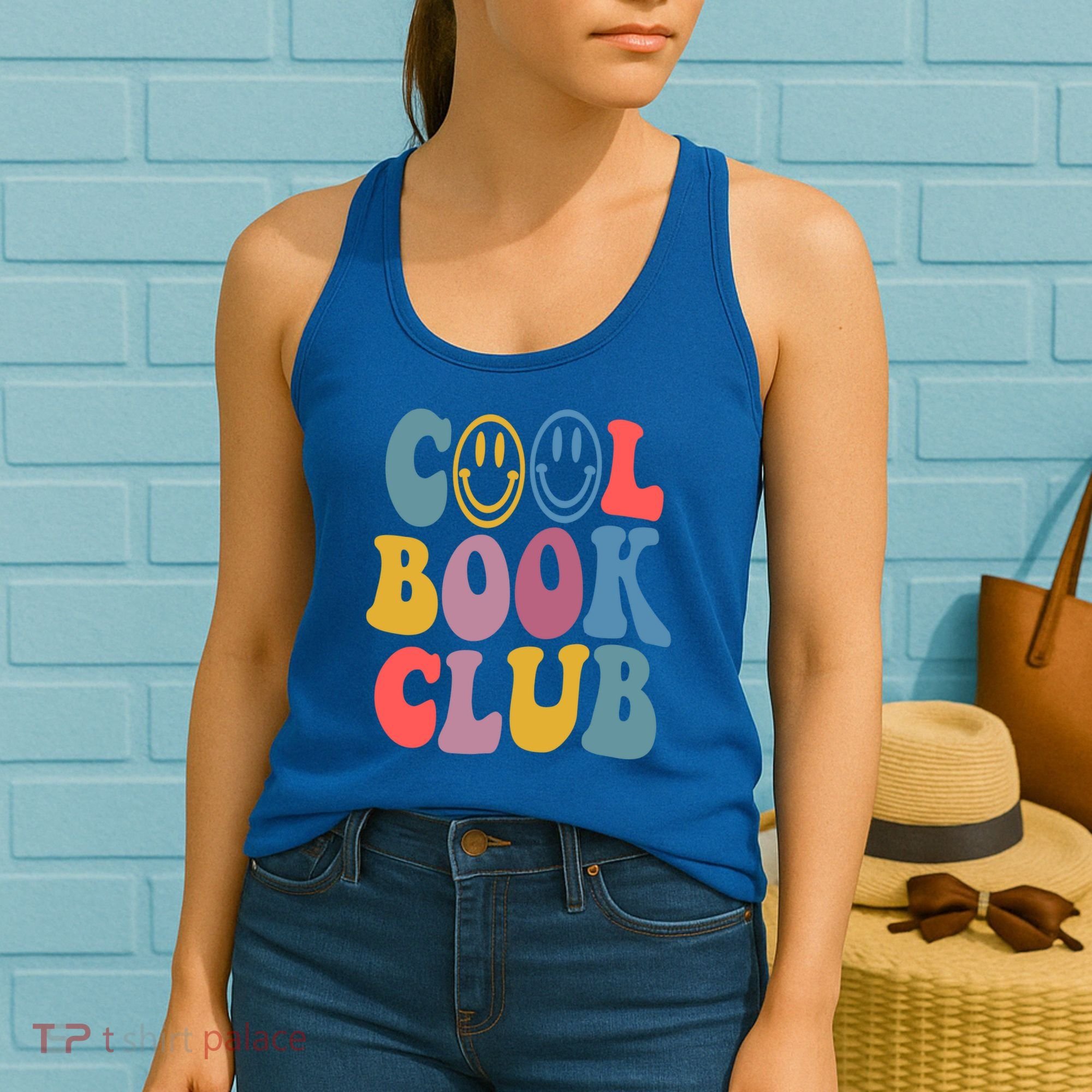 Cool Book Club Funny Book Lover Club Booktrovert Club Gift Women's Tank Top