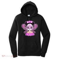 Cute Breast Cancer Awareness Sugar Skull Girl Women's Hoodie thumb 0