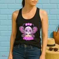 Cute Breast Cancer Awareness Sugar Skull Girl Women's Tank Top thumb 2