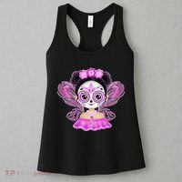 Cute Breast Cancer Awareness Sugar Skull Girl Women's Tank Top thumb 3