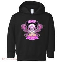 Cute Breast Cancer Awareness Sugar Skull Girl Toddler Hoodie thumb 0
