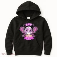 Cute Breast Cancer Awareness Sugar Skull Girl Kids Hoodie thumb 0