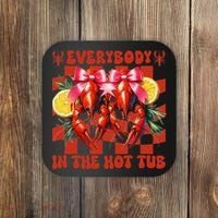 Crawfish Boil Coquette Everybody In Hot Tub Cajun Seafood Coaster thumb 0
