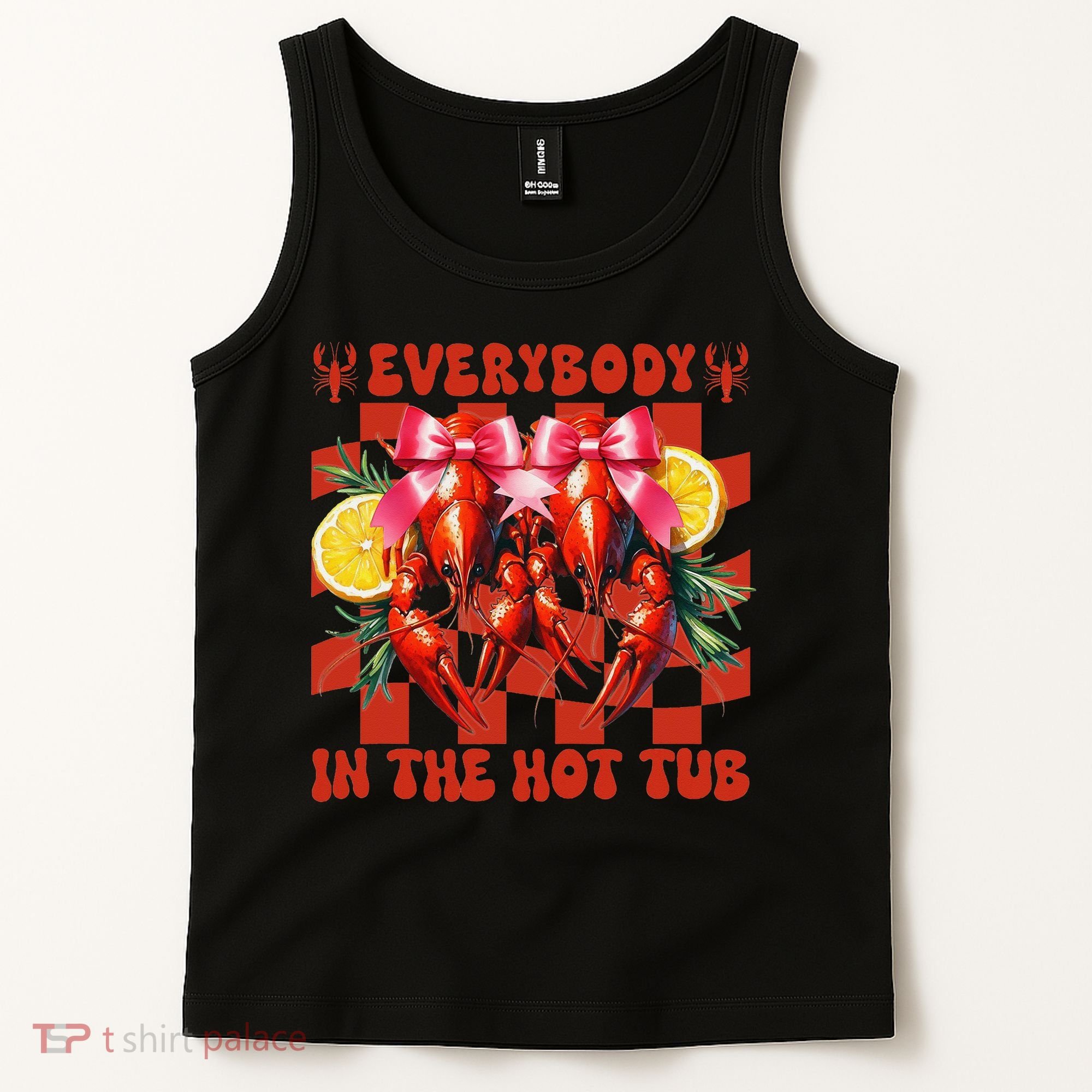 Crawfish Boil Coquette Everybody In Hot Tub Cajun Seafood Tank Top