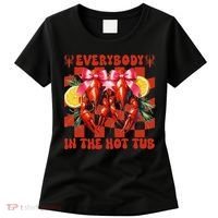 Crawfish Boil Coquette Everybody In Hot Tub Cajun Seafood Women's T-Shirt thumb 0