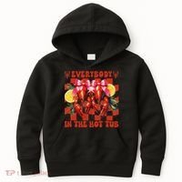 Crawfish Boil Coquette Everybody In Hot Tub Cajun Seafood Kids Hoodie thumb 0