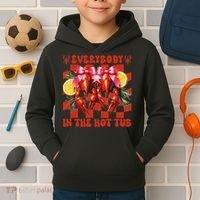 Crawfish Boil Coquette Everybody In Hot Tub Cajun Seafood Kids Hoodie thumb 2