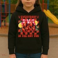 Crawfish Boil Coquette Everybody In Hot Tub Cajun Seafood Kids Hoodie thumb 3