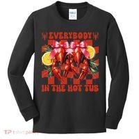 Crawfish Boil Coquette Everybody In Hot Tub Cajun Seafood Kids Long Sleeve Shirt thumb 0