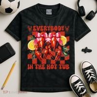 Crawfish Boil Coquette Everybody In Hot Tub Cajun Seafood Kids Tie-Dye T-Shirt thumb 2