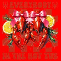 Crawfish Boil Coquette Everybody In Hot Tub Cajun Seafood Santa Hat thumb 1