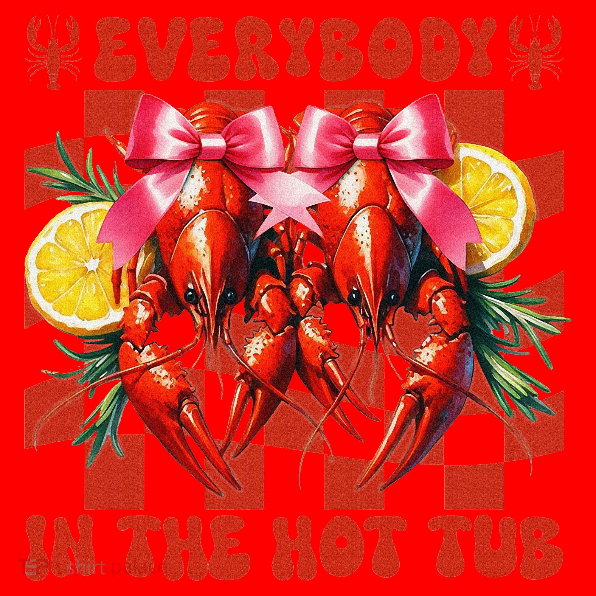 Crawfish Boil Coquette Everybody In Hot Tub Cajun Seafood Santa Hat