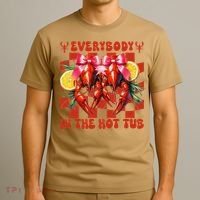 Crawfish Boil Coquette Everybody In Hot Tub Cajun Seafood T-Shirt thumb 3
