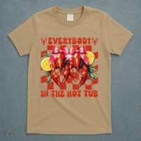 Crawfish Boil Coquette Everybody In Hot Tub Cajun Seafood T-Shirt thumb 5