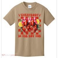 Crawfish Boil Coquette Everybody In Hot Tub Cajun Seafood Kids T-Shirt thumb 0