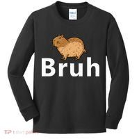 Capybara Bruh Kids Long Sleeve Shirt thumb 0