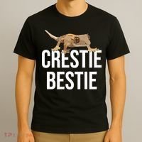 Crestie Bestie Crested Gecko Reptile Lizard Pet Lover Gift TShirt T-Shirt thumb 3