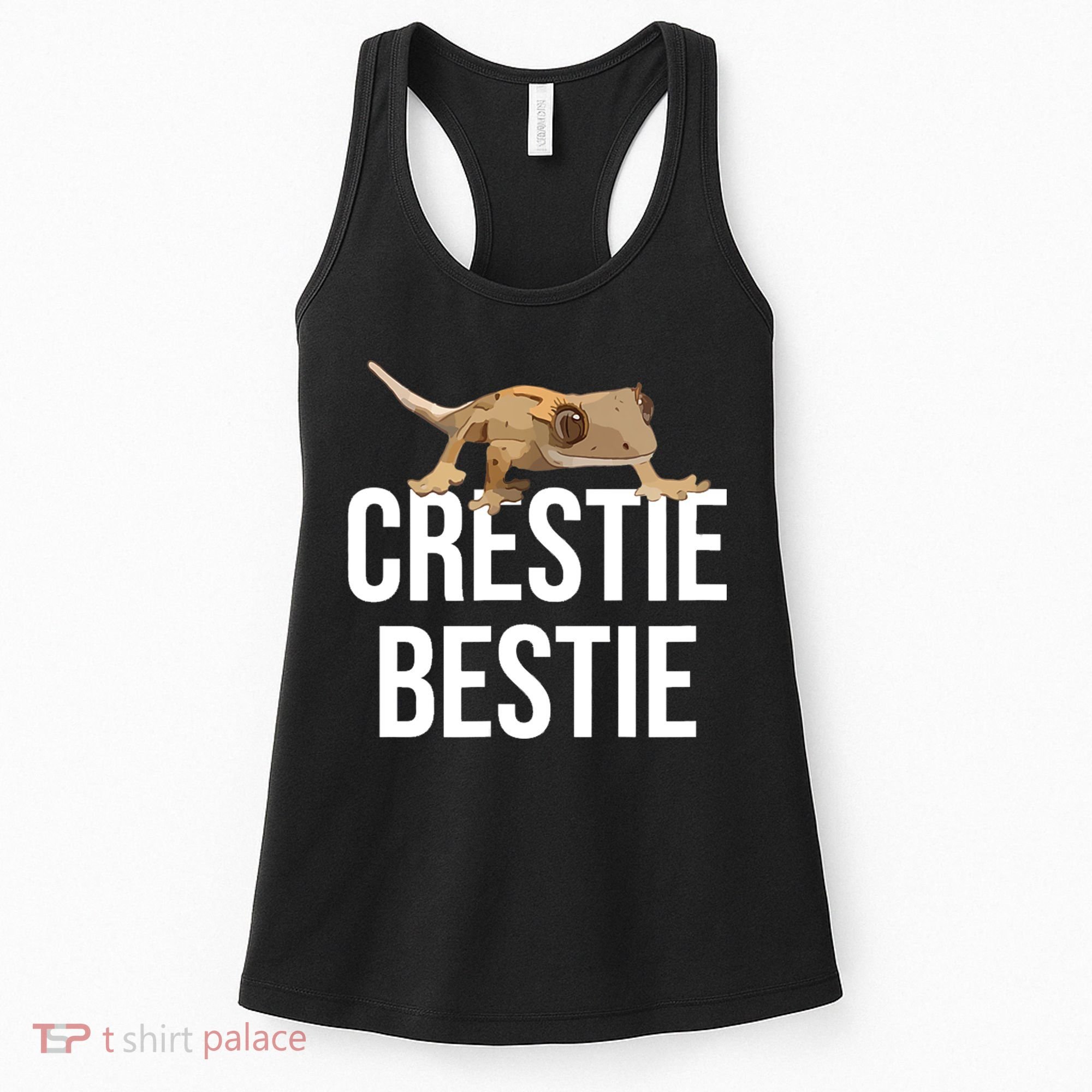 Crestie Bestie Crested Gecko Reptile Lizard Pet Lover Gift TShirt Women's Tank Top