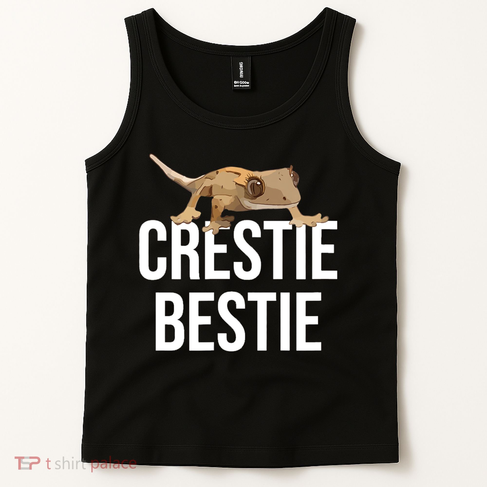 Crestie Bestie Crested Gecko Reptile Lizard Pet Lover Gift TShirt Tank Top