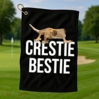Crestie Bestie Crested Gecko Reptile Lizard Pet Lover Gift TShirt Golf Towel thumb 1