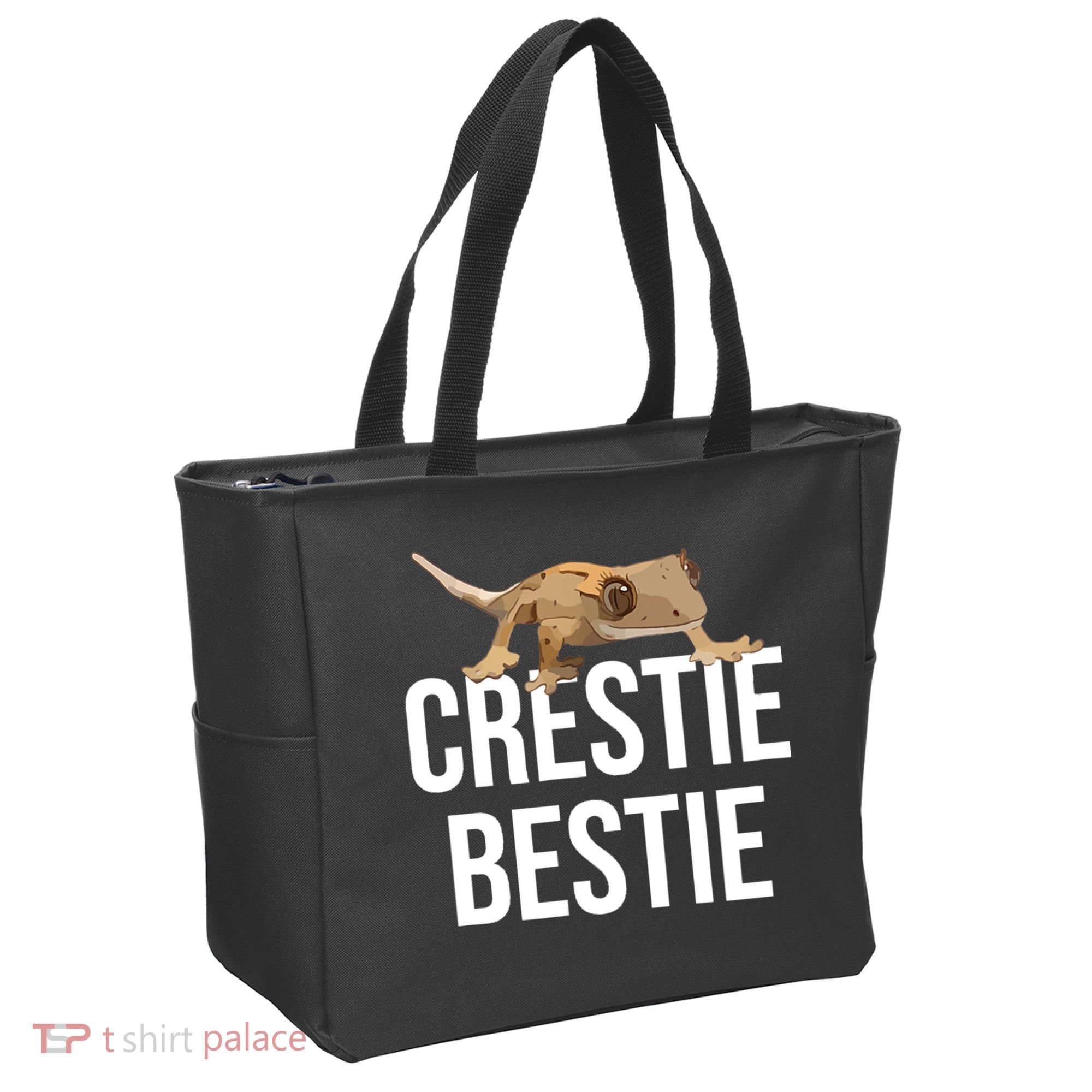 Crestie Bestie Crested Gecko Reptile Lizard Pet Lover Gift TShirt Tote Bag