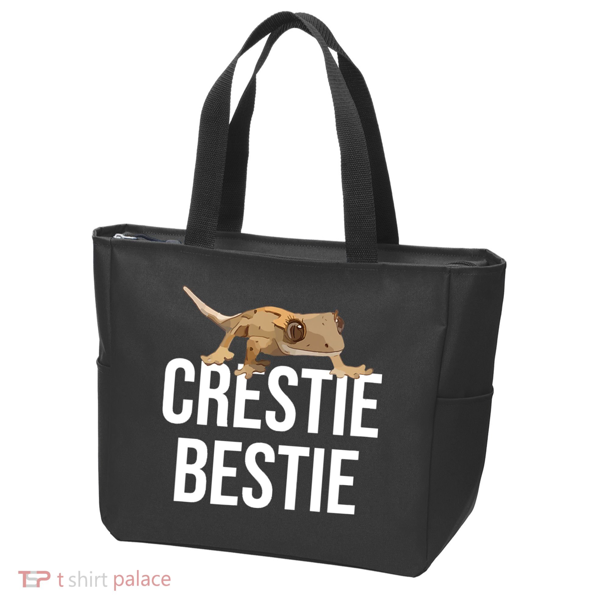 Crestie Bestie Crested Gecko Reptile Lizard Pet Lover Gift TShirt Tote Bag