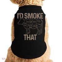 Chef Butcher Cook Bbq I'd Smoke That Cow Beef Funny Gift Doggie Tank thumb 0