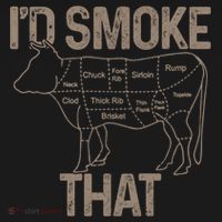 Chef Butcher Cook Bbq I'd Smoke That Cow Beef Funny Gift Bucket Hat thumb 4
