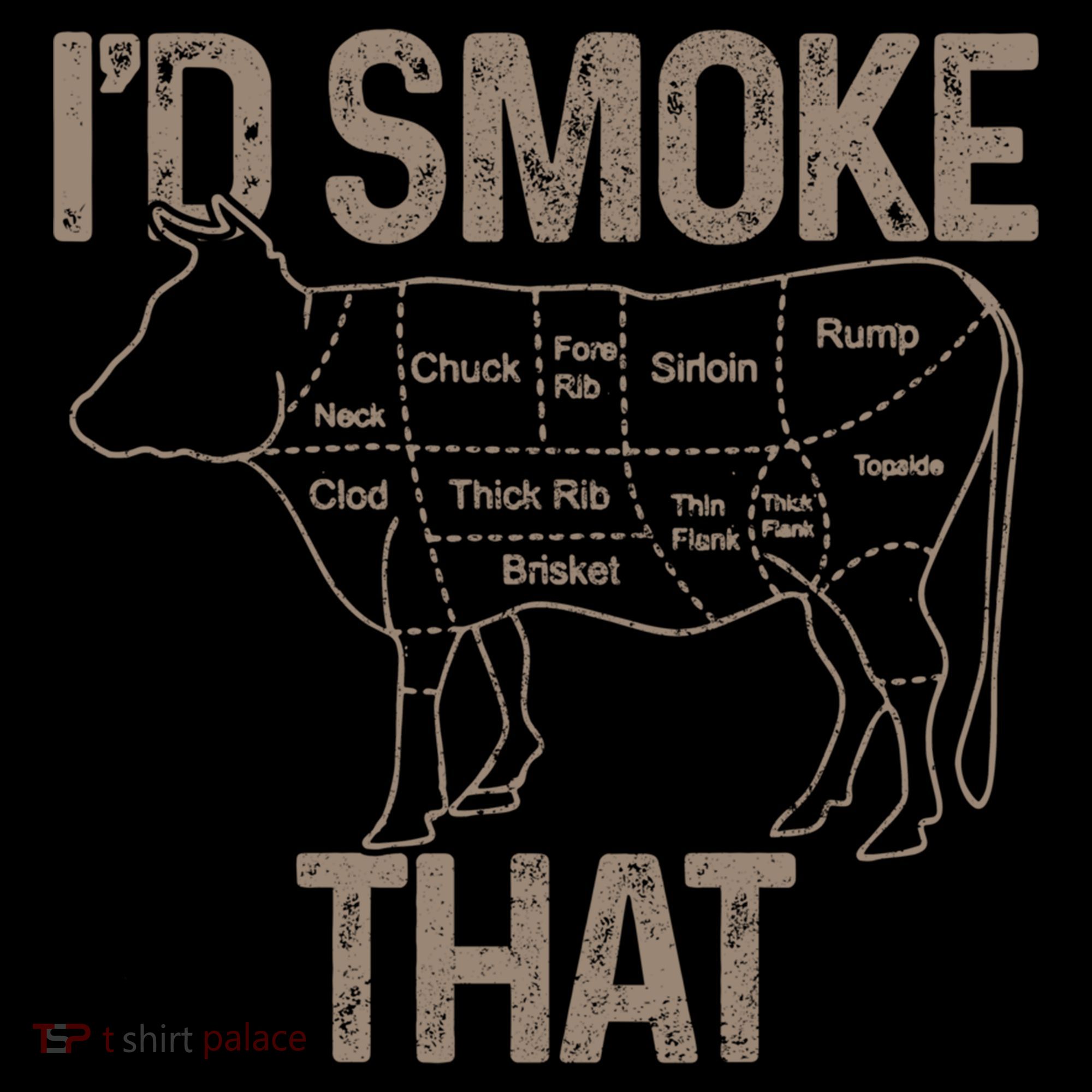 Chef Butcher Cook Bbq I'd Smoke That Cow Beef Funny Gift Women's Hoodie