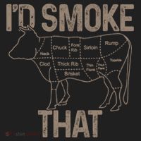 Chef Butcher Cook Bbq I'd Smoke That Cow Beef Funny Gift Hat thumb 2