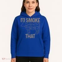 Chef Butcher Cook Bbq I'd Smoke That Cow Beef Funny Gift Hoodie thumb 5