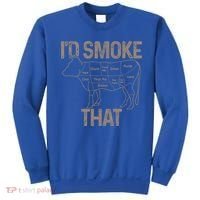 Chef Butcher Cook Bbq I'd Smoke That Cow Beef Funny Gift Sweatshirt thumb 0