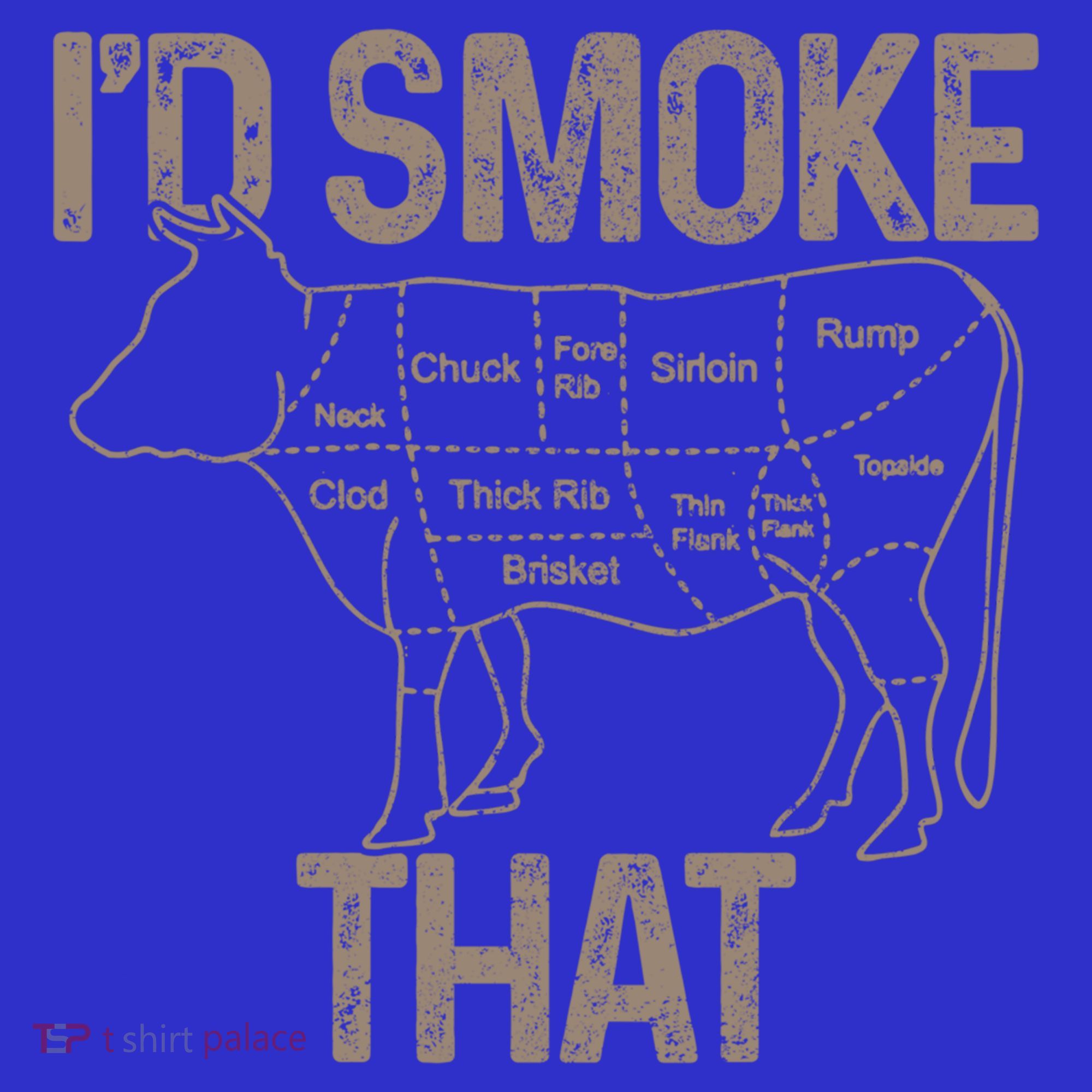 Chef Butcher Cook Bbq I'd Smoke That Cow Beef Funny Gift Mousepad