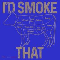 Chef Butcher Cook Bbq I'd Smoke That Cow Beef Funny Gift Women's Tank Top thumb 5