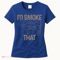 Chef Butcher Cook Bbq I'd Smoke That Cow Beef Funny Gift Women's T-Shirt thumb 0