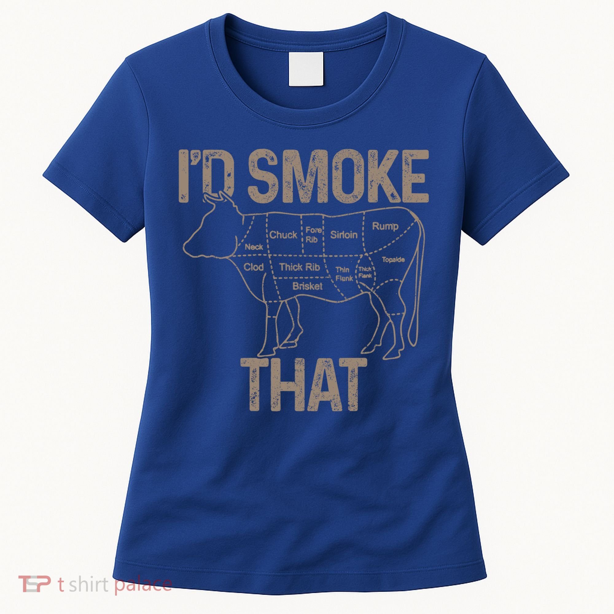 Chef Butcher Cook Bbq I'd Smoke That Cow Beef Funny Gift Women's T-Shirt