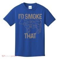 Chef Butcher Cook Bbq I'd Smoke That Cow Beef Funny Gift Kids T-Shirt thumb 0